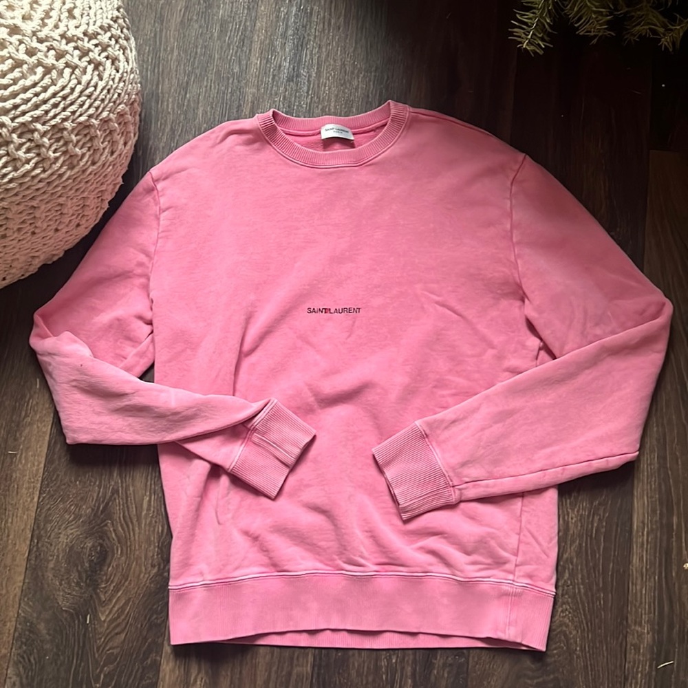 Saint Laurent Pink Crew Neck